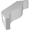 Ekena Millwork 5 1/2-in. W x 22-in. D x 26-in. H Funston Architectural Grade PVC Knee Brace BRCP055X22X26FST - alternate 6